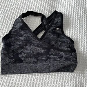 Gymshark Black and Gray Sports Bra